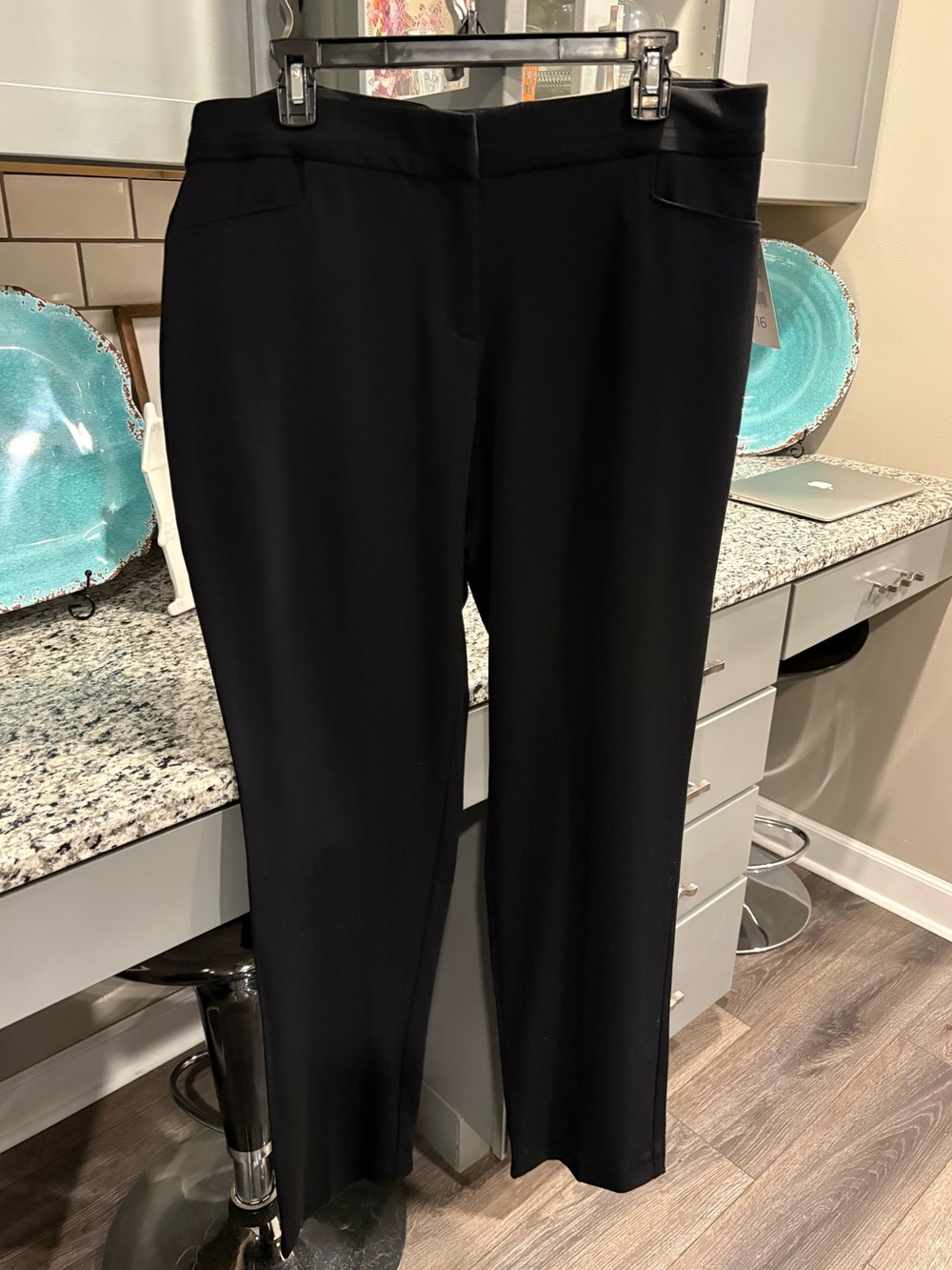 NWT Rafaella Black Women's Straight-Leg Trousers